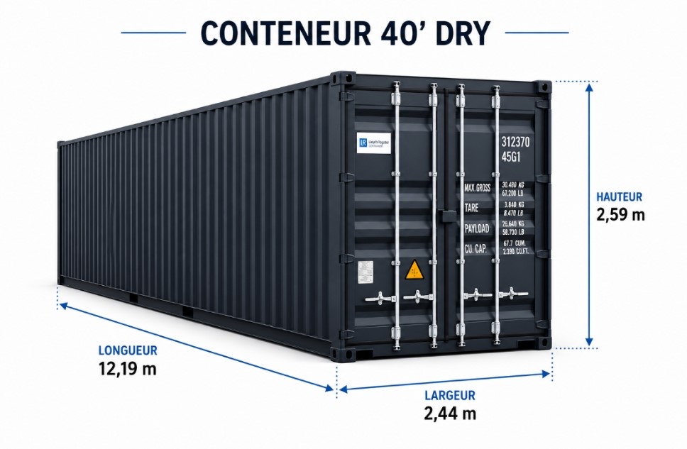 Conteneur 40 pieds dry
